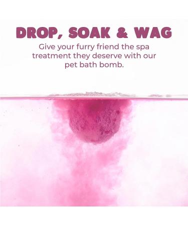 LunaMarie Handcrafted Bubble Bath Bomb for Dogs & Cats - Organic Lavender & Vanilla Essential Oils - Infused with Sea Salt, Cocoa Seed Oil & Shea Butter - Buy Online on GoSupps.com