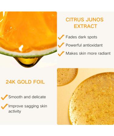 Vitamin C Serum For Face Hyaluronic Acid Serum Dark Spot Remover For Face Vit C Serum For Anti Wrinkle Antioxidant&Brightening Serum Hydrating Serum Face Serum For Women Day&Night Serum With 24K Gold - Buy Online on GoSupps.com