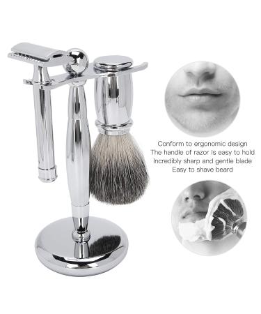 Premium 3 Piece Shaving Set - Brush Holder & Accessories for Salon Quality Shave | International Shipping Available - Buy Online on GoSupps.com