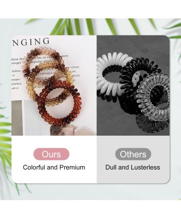 Jesslab Spiral Hair Ties - 10 PC Traceless No-Damage Hair Accessories for Women & Girls - Color Sorted Ponytail Holders - Buy Online on GoSupps.com