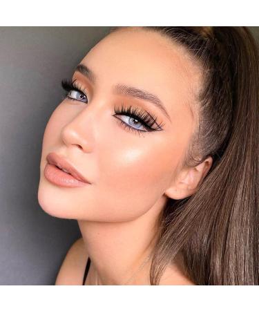 Buy Wispy Mink Cat Eye Lashes - 21mm Natural Fluffy Strip Lashes (9 Pairs) | Josiezoey Pesta as Postizas Naturales for a Fairy Look - Buy Online on GoSupps.com