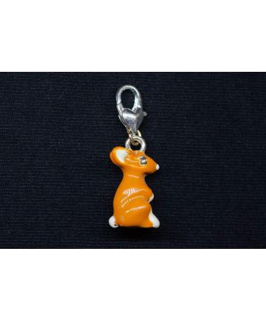 Miniblings Hase Charm Zipper Pull - Handmade Brown Enamel Rabbit Pendant | Silver-Plated Fashion Jewelry for Bracelets & Accessories - Buy Online on GoSupps.com