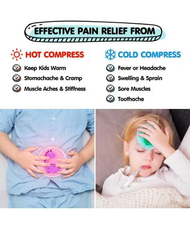 Hilph Kid Ice Pack - Reusable Toddler Gel Cold Pack for Boo Boos, Injuries, Fever, Swelling, Bruises & Wisdom Teeth - 3 Pack - Buy Online on GoSupps.com