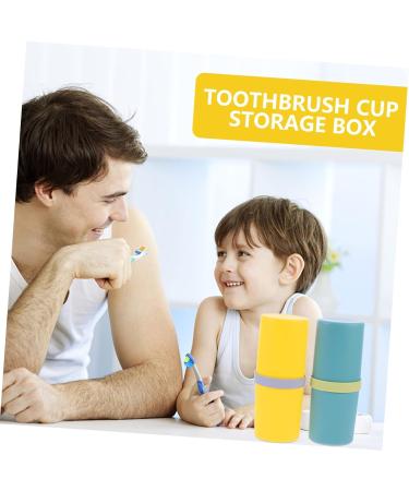 Minkissy 2-Piece Toothbrush Cup & Travel Case - School Supplies & Travel Accessories - Green Toothpaste Holder & Organizer (20x8.4x6.4cm) - Buy Online on GoSupps.com