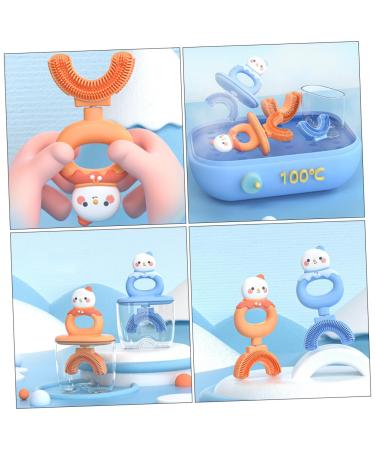 U-Shaped Silicone Toothbrush for Children | Healeeved | Dustproof & Safe | Smallkind 11x7cm Orange - Buy Online on GoSupps.com