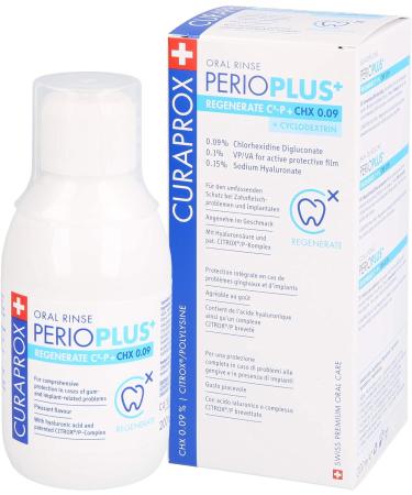 CURAPROX perio Plus+ Regenerate Mouthwash CHX 0.09% - 200ml | Best for Oral Health | International Shipping Available - Buy Online on GoSupps.com