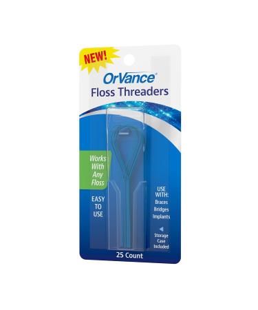 OrVance Floss Threaders Dental Floss Threaders to Deep Clean Braces Bridges and Implants Easy and Effective - 25 count (Pack of 3) - Buy Online on GoSupps.com