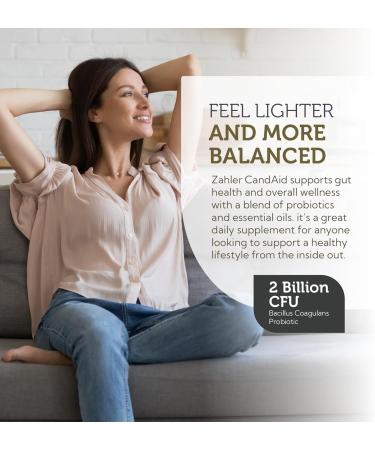 Zahler - CandAid Cleanse Digestive Health Supplement with Probiotics for Women & Men - Daily Adults Men & Women Probiotic for Gut Health & Overgrowth - Kosher (60 Timed Release Capsules) - Buy Online on GoSupps.com