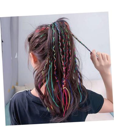 minkissy 7 Sets Colored Hair Rope Braided Hair Scrunchies Ties Ribbon Elastic Hair Ropes Hair Tinsel Ribbon for Hair Hiphop Hair Tie Braid Headdress Molding Line Hip Hop Child Polyester - Buy Online on GoSupps.com