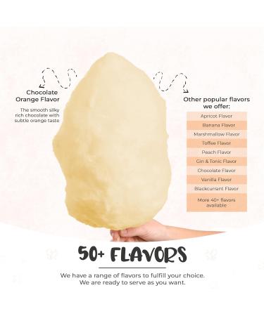 Baking Beauty and Beyond Premium Chocolate Orange Flavour Floss Sugar - 800g Bulk Cotton Candy Flossing Sugar with Natural Ingredients for Every Occasion - Buy Online on GoSupps.com