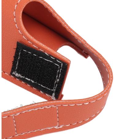 Asthma Inhaler Holder Inhaler Case Inhaler Carrying Holder Clasp Closure Safety Carabiner Clip 2pcs Portable PU Leather Inhaler Protective Holder (Orange) - Buy Online on GoSupps.com