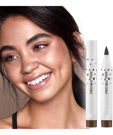 Lovelycat Freckle Pen Faux Freckle Pen Colour Pop Freckle Pen Supernaturally realistic freckles makeup brush Fantastic freckles pen Long-lasting waterproof soft-point absorbent pen for a natural and easy makeup look (Dark Brown)