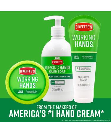 O'Keeffe's Working Hands Hand Cream 3.4oz & Moisturizing Hand Soap 12oz Set - White - Buy Online on GoSupps.com