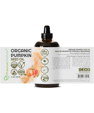 Pumpkin Seed Oil Cold-Pressed Unrefined from Premium Nature 100% Pumpkin Seed Oil for Hair Oil Pure Pumpkin Oil for Skin and Face huile de graines de citrouille pour les cheveux 118ml - Buy Online on GoSupps.com