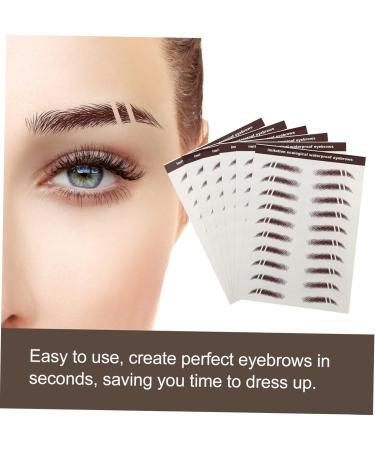 NOLITOY Makeup Gadgets 24 Pcs Eyebrow Stickers Hair Lady Tools Imitation Eyebrow Tattoos Transfer Stickers Water Proof 3d mediumx4pcs Brownx4pcs - Buy Online on GoSupps.com