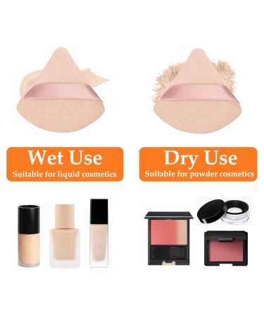 4 Pieces Triangle Makeup Powder Sponge Set - Soft Loose Powder Puff for Wet & Dry Makeup - Perfect Complexion Tool - Buy Online on GoSupps.com