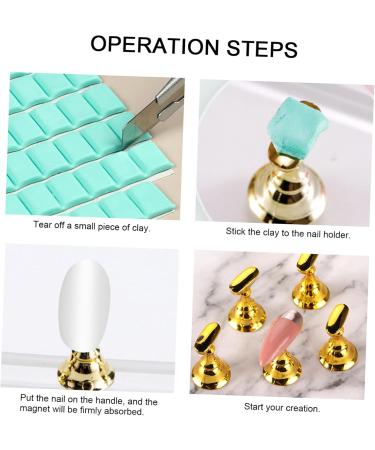2 Sets Magnetic Nail Display Nail Display Stand False Practice Nail Stand Arcylic Fingernail Diy Display Stand Nail Tips Practice Holders Nail Tip Display Base Easel Manicure 2.5*1cm Golden - Buy Online on GoSupps.com