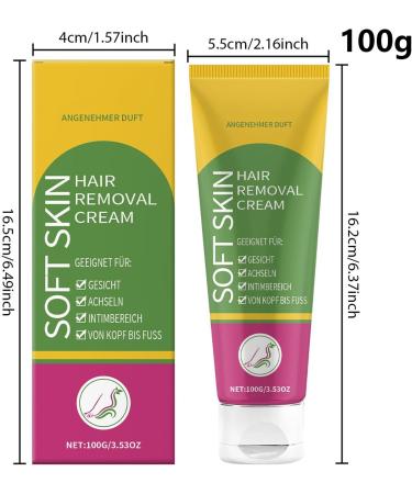 Hair Removal Cream for Women Bleaching Cream 100 g Moisturizing Without Irritation Fast Hair Removal Beauty Care for Women and Men - Buy Online on GoSupps.com