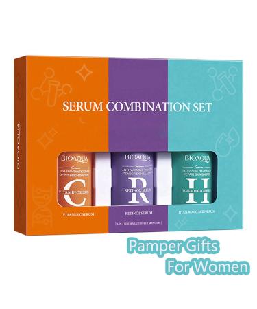 3-In-1 Hydrating Skincare Set - Vitamin C Retinol & Hyaluronic Acid | Anti-Aging Gift Set for Women | Perfect Birthday Skin Care Gifts - Buy Online on GoSupps.com