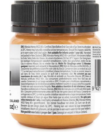 Steens Manuka Honey - MGO 85+ - 100% Certified Pure Raw Multifloral Manuka Honey - Jarred and Sealed in New Zealand - Buy Online on GoSupps.com