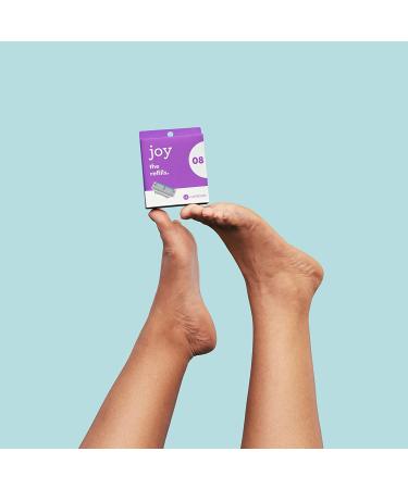 Joy Women's Razor Blade Refills - 8 Count, Purple with Lubrastrip for Skin Irritation - 8 Refills - Buy Online on GoSupps.com