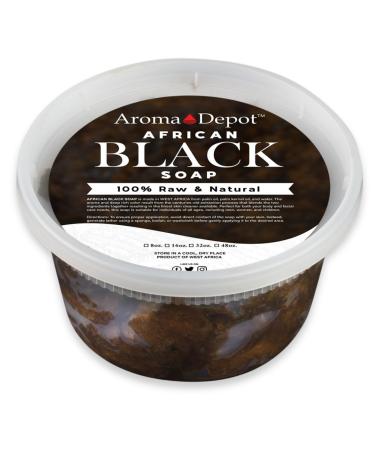 African Black Soap Paste 12 oz 100% Natural Raw soap for Acne Eczema Psoriasis and Dry Skin Scar Removal Face And Body Wash. Handmade imported from Ghana