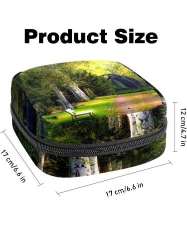 Green Wonderland Garden Nature Sanitary Napkin Storage Bag - Portable Period Pocket for Women & Teens Menstrual Cup Holder & Breastfeeding Insert - Buy Online on GoSupps.com