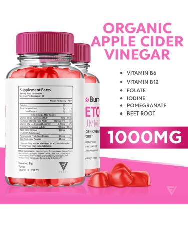 Pro Burn Keto ACV Gummies - Advanced Weight Loss Formula with Apple Cider Vinegar, Beet Root Juice, Folate, B12 - 2 Pack (120 Gummies) - Buy Online on GoSupps.com