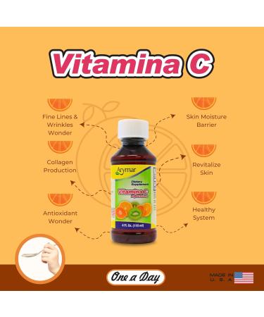 Arymar Vitamin C for Adults, Immune Support, Antioxidant, Orange Flavor (4 Fl Oz/Pack of 1) - Buy Online on GoSupps.com
