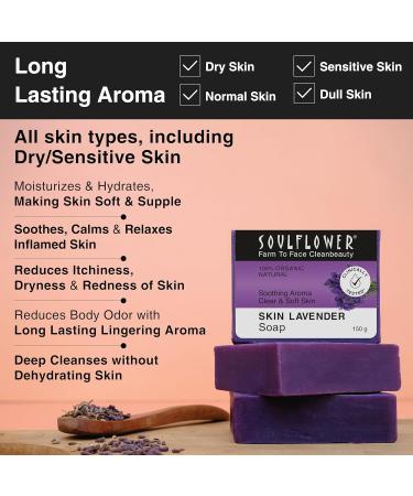 Lavender Handmade Soap - Natural Cold Process | Vegan & Calming | 5 Oz - Buy Online on GoSupps.com