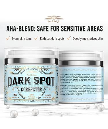 PearlBright Dark Spot Remover for Face & Body - Natural Skincare for Sensitive Areas - Made in USA - With Licorice, Mulberry Extract, Arbutin - 1.7oz - Buy Online on GoSupps.com