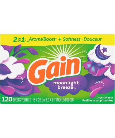 Gain Powder Laundry Detergent (Laundry Soap) HE Compatible Original Scent 133 Loads & Dryer Sheets Moonlight Breeze Scent 120 Count Laundry Detergent + FABRIC_SOFTENER 43447 - Buy Online on GoSupps.com