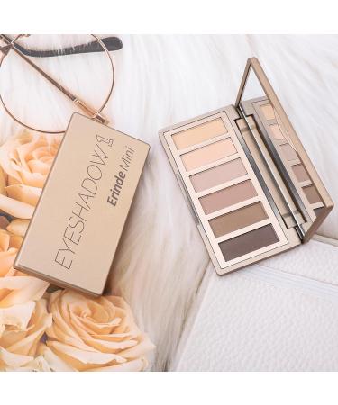 bark Erinde Matte eyeshadow palette 6 colors nude eyeshadow palette 16H waterproof with mirror and vegan highly pigmented eyeshadow palette for longlasting makeup look - Buy Online on GoSupps.com