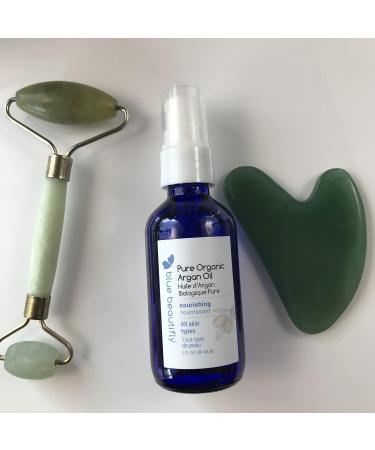 Blue Beautifly Organic Argan Oil | 100% Pure USDA Certified | Restores Skin & Strengthens Hair | Unrefined Cold Pressed | Essential Fatty Acids | 2 fl oz - Buy Online on GoSupps.com