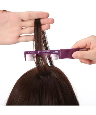 4 Pieces Carbon Lift Teasing Combs - Salon Lifting Fluffing Comb for Women - Black and Purple Artsy Style - 5 Stainless Steel Pins Included - Buy Online on GoSupps.com