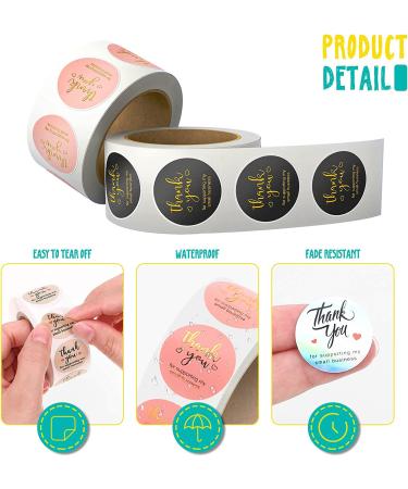 3000pcs Thank You Stickers  Evatage 6 Rolls 1 Inch Thank You Label Stickers for Small Business with 6 Design  Small Business Supplies for Packaging  Envelopes  Gift Wraps and Crafts - Buy Online on GoSupps.com