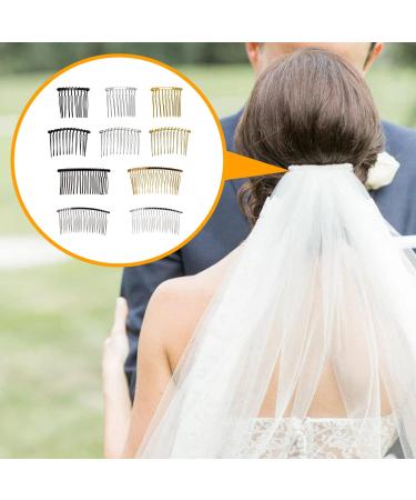 10Pcs Metal Hair Combs 20Teeth12Teeth10 Teeth Comb Fancy DIY Metal Wire Hair Comb Clips for DIY Jewelry Making Wedding Bridal Party Hairstyle Accessories for Women Girls(Golden Platinum Silver Black) - Buy Online on GoSupps.com