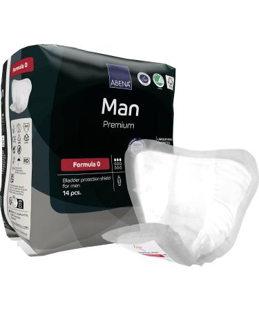 Abena Man Formula 0 Incontinence Pads for Men - Eco-Friendly, Extra Protection, Fast Absorption - 14PK - Buy Online on GoSupps.com