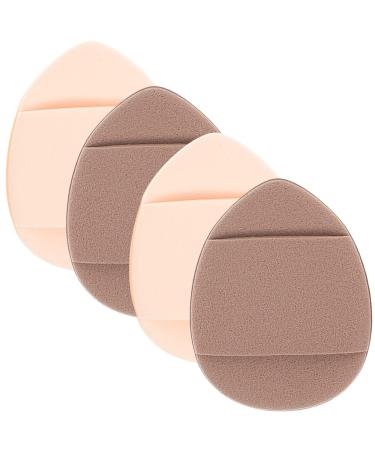 FRCOLOR Mini Powder Puff 4pcs Finger Makeup Puffs Soft Cosmetic Sponge Face Setting Puffs Concealer Blending Sponge for Setting Foundation Cream Eye Shadow