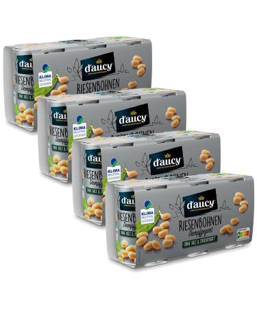 d'aucy White Giant Beans - 100% without salt and added sugar without preservatives climate neutral 4 pack 12 x 110 gram can