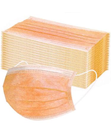 Disposable Face Cover 3-Ply Outdoor Breathable Mouth Protection Bandanas for Women and Men 10PC Orange - Buy Online on GoSupps.com