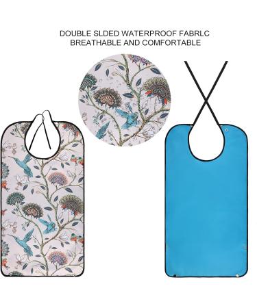 AIEX Adult Bibs - Waterproof Floral Print Washable & Reusable | Stylish & Durable Feeding Solution - Buy Online on GoSupps.com