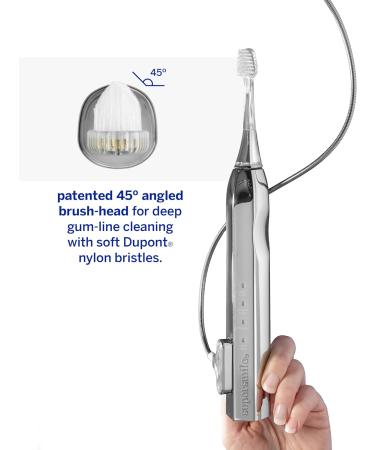 Supersmile Zina45 Sonic Pulse Electric Toothbrush - Rechargeable Whitening Toothbrush with Polishing Head & 4 Cleaning Modes - Buy Internationally - Buy Online on GoSupps.com