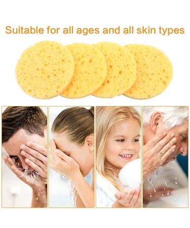 Yangfei 60 Pieces Face Washing Sponge - Soft Facial Sponges for Makeup Remover & Cleansing - Gentle Skin Care - Buy Online on GoSupps.com
