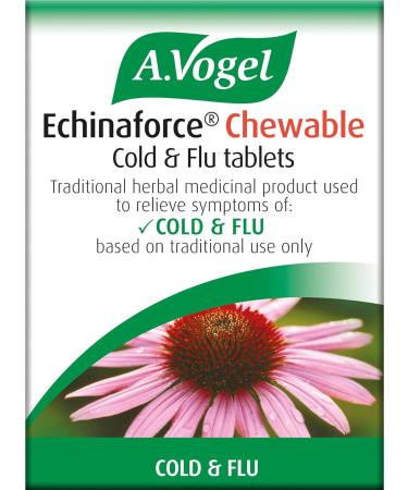 A.Vogel Echinaforce Chewable Tablets | Relieve Cold & Flu Symptoms | 80 Tablets | Fresh Echinacea Extracts - Buy Online on GoSupps.com