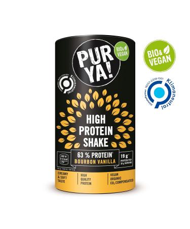 Purya! Vegan High Protein Shake Vanilla - Organic Lactose-Free Protein Drink for Sports & Fitness - 500g Pack - Buy Online on GoSupps.com
