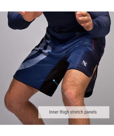 Hayabusa Marvel Hero Elite BJJ Fight Shorts - Large Blue - Buy Online on GoSupps.com