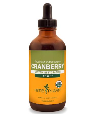Herb Pharm Certified Organic Cranberry Liquid Extract for Urinary Tract Support - 4 Ounce
