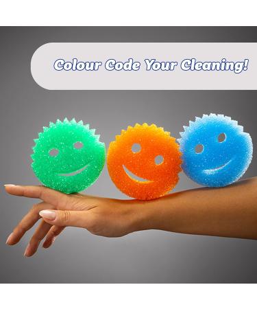 Scrub Daddy Colors Green Sponge Scrubber | Non-Scratch Dish Sponges for Kitchen & Bathroom | Odor Resistant & Dishwasher Safe - Buy Online on GoSupps.com