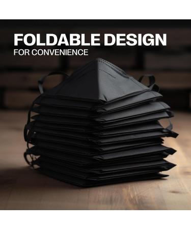 SURESAFE 20 Pack Black Mask - 5 Ply Face Mask Masks Disposable for Adult With Adjustable Ear Loops & Nose Bridge Dust Mask - Buy Online on GoSupps.com